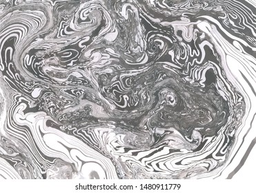 Black and white vector marble texture. Decorative acrylic background. Ink marble texture. Abstract painting. Beautiful abstract backdrop. Marble paper texture.