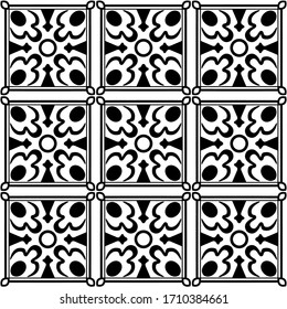 Ornamento vectorial blanco y negro. Patrón moderno y transparente