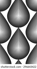 Black and white vector ornamental pattern, seamless art background decorated with monochrome lines, best for graphic and web design. Geometric ornate decoration.
