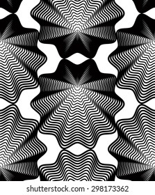 Black and white vector ornamental pattern, seamless art background decorated with monochrome lines, best for graphic and web design. Geometric ornate decoration.