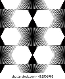 Black and white vector ornamental pattern, seamless art background decorated with monochrome lines, best for graphic and web design. Geometric ornate decoration.