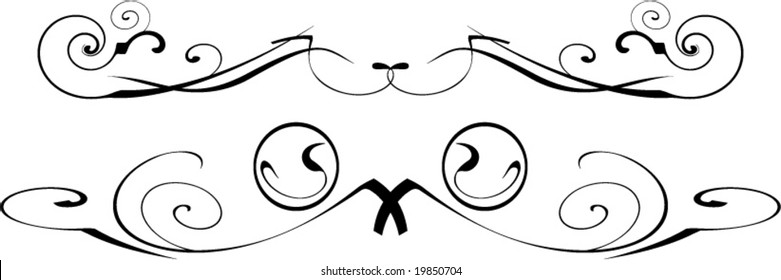 black and white vector ornate