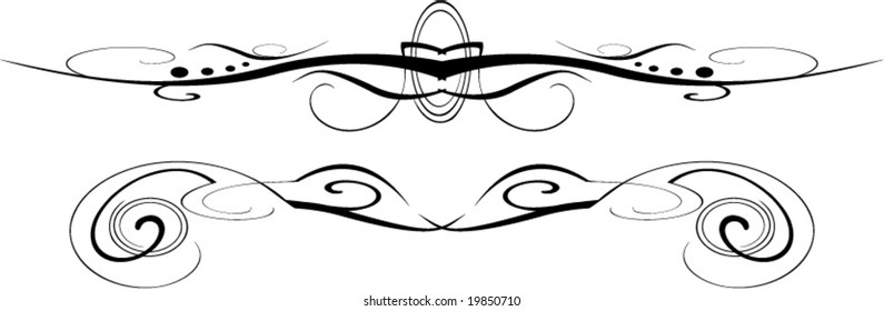 black and white vector ornate