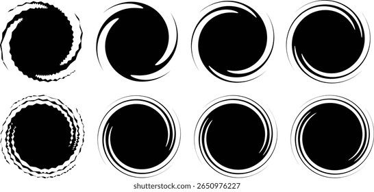 black and white vector black paint.Raune brush strokes. boxes, frames for text, labels, logo. backdrop, dirt banner, watercolor design Hipster stickers, paintbrush grunge stamp backgrounds, Circle gr	