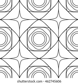 Black and white, vector pattern
