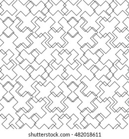 Black and white, vector pattern