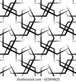 Black and white, vector pattern.