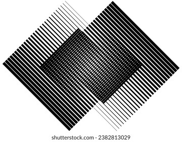 Black and white vector pattern of abstract squares in retro style. For covers, web, social networks, blogs, postcards, interior decor, advertising. Design element. Modern vector background.