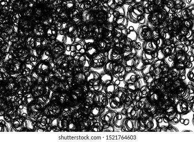Black and white vector pattern with spheres. Modern abstract illustration with colorful water drops. Design for poster, banner of websites.
