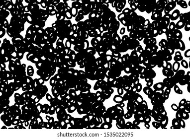 Black and white vector pattern with spheres. Abstract illustration with colored bubbles in nature style. Template for your brand book.