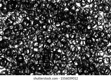 Black and white vector pattern with spheres. Beautiful colored illustration with blurred circles in nature style. Design for poster, banner of websites.