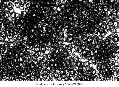 Black and white vector pattern with spheres. Blurred decorative design in abstract style with bubbles. New template for your brand book.