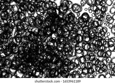Black and white vector pattern with spheres. Beautiful colored illustration with blurred circles in nature style. Pattern for ads, leaflets.