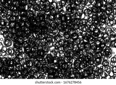 Black and white vector pattern with spheres. Blurred bubbles on abstract background with colorful gradient. Pattern for beautiful websites.