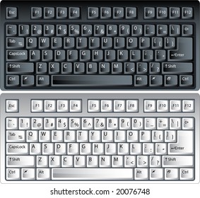 black and white vector pc keyboard