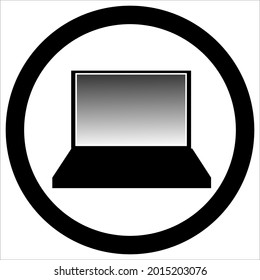 BLACK WHITE VECTOR PC SYMBOL ICON DESIGN