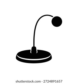 Schwarz-weiß Vektor Tischtennis Swing Trainer mit Ball auf elastischem Stab minimal Tischtennis Symbol