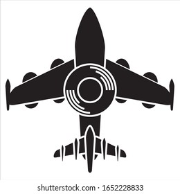 black and white vector plane icon