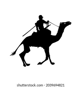 BLACK WHITE VECTOR RACING Camel LOGO