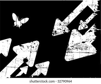 the black and white vector retro grunge background