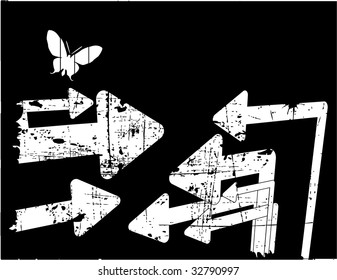 the black and white vector retro grunge background
