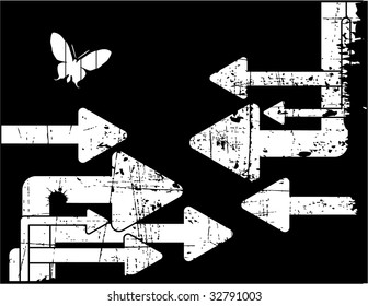 the black and white vector retro grunge background