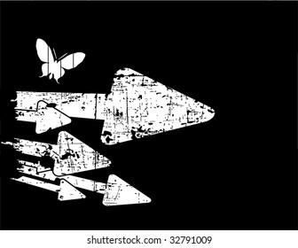 the black and white vector retro grunge background