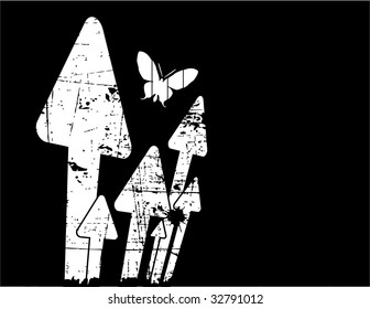 the black and white vector retro grunge background
