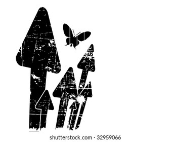 the black and white vector retro grunge background