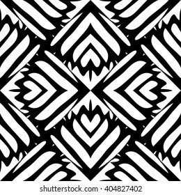 Black and white vector seamless damask pattern