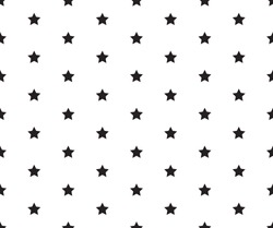 Black And White Vector Seamless Pattern With Stars
