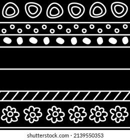black and white vector seamless pattern