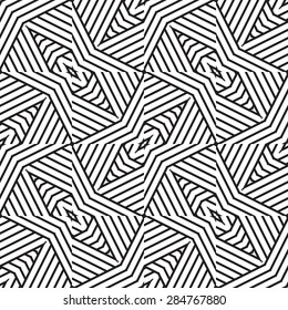 Black and white vector seamless pattern. Abstract background