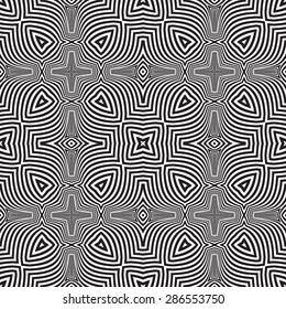 Black and white vector seamless pattern. Abstract background