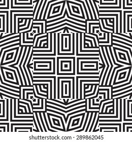 Black and white vector seamless pattern. Abstract background