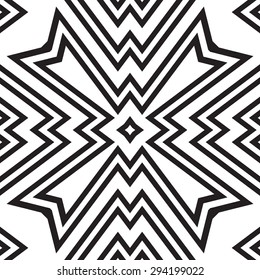 Black and white vector seamless pattern. Abstract background