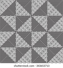 Black and white vector seamless pattern. Abstract background, cloth vector pattern, goose foot