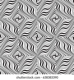 Black and white vector seamless pattern. Abstract background