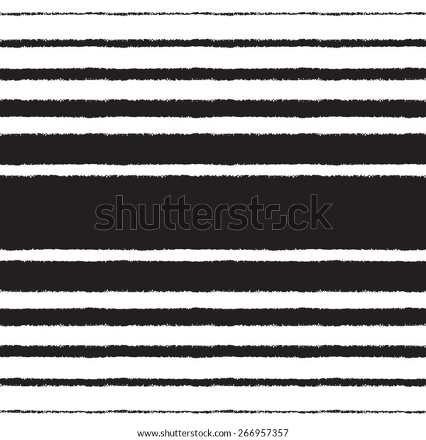 白黒のベクター画像シームレスパターン 白い背景に異なる幅の黒いストライプ ブラシ 粗い芸術的なエッジ テキスト用のスペースを持つ 白黒の ストライプ背景 のベクター画像素材 ロイヤリティフリー