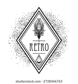 Conjunto de Vector blanco y negro de Elementos geométricos Art Deco decorativos. Elegantes Formas de arte de línea inspiradas en el diseño de la década de 1920, perfectas para carteles, invitaciones, libros para colorear.