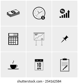 Black and white vector set of minimalist icons