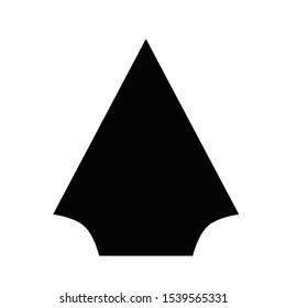 A Black And White Vector Silhouette Of An Arrowhead