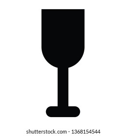 A black and white vector silhouette of a cocktail glass