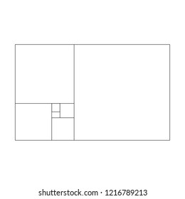 A black and white vector silhouette of the Fibonacci sequence