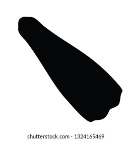 A black and white vector silhouette of a flipper
