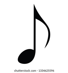 Black White Vector Silhouette Musical Note Stock Vector (Royalty Free ...