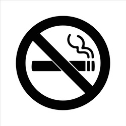 Black and white ''NO SMOKING'' sign vector image