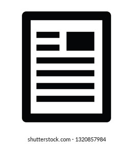 A black and white vector silhouette of a piece of paper