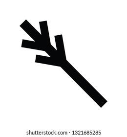 A black and white vector silhouette of a piece of wheat