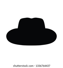 Black White Vector Silhouette Stetson Hat Stock Vector (royalty Free 